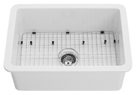 Nova 32" Fireclay Large Single Bowl Undermount White